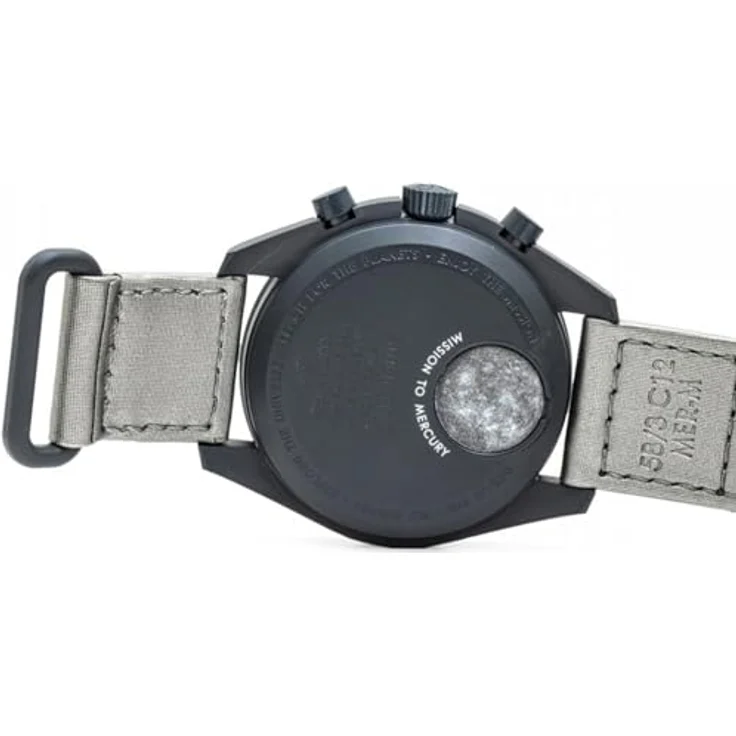Swatch Chronograph Mission to Mercury Bioceramic MoonSwatch, grau mit VELCRO©-Armband – Bild 7