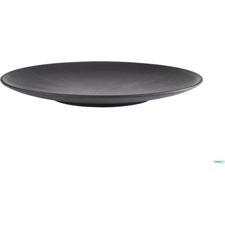 APS 85065 Teller NERO, Ø 33 cm, Höhe 3,5 cm, Melamin, schwarz