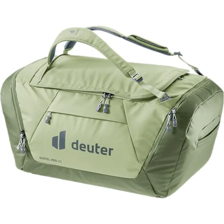 Deuter Duffel Pro 90, Sporttasche aus 50% recyceltem TPU mit 50 Litern Volumen, wasserabweisend, multifunktional als Rucksack nutzbar, schwarz