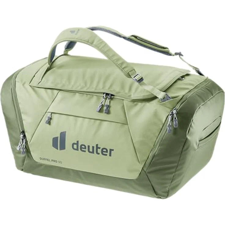 Deuter Duffel Pro 90, Sporttasche aus 50% recyceltem TPU mit 50 Litern Volumen, wasserabweisend, multifunktional als Rucksack nutzbar, schwarz – Bild 1