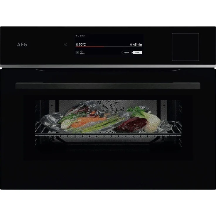 AEG Series 9000 TP9SK821B, Einbaubackofen, 45 l, 3000 W, Kombi-Dampf, Energieeffizienzklasse A+
