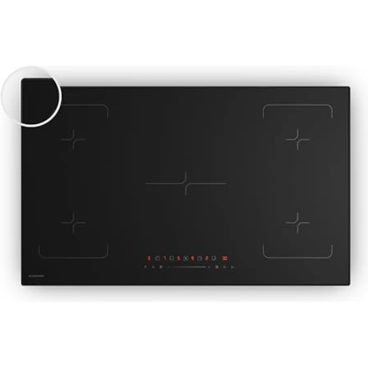 Klarstein Velaire Induktionskochfeld 90cm, 5 Zonen, 7200W Boost, Touch-Slider, Timer, Kindersicherung, Restwärmeanzeige, Flexzonen, Glas – Bild 1