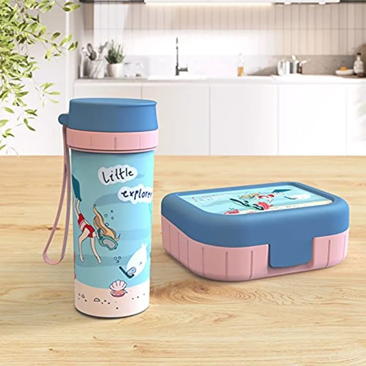 Rotho Memory Kids Vesperdose, lebensmittelechter Kunststoff (PP) BPA-frei, Mehrfarbig, 1l, (16,6 x 13,3 x 6,1 cm) – Bild 2