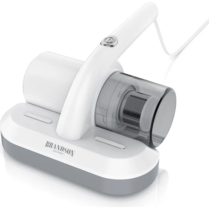 Brandson Milbensauger UV-C Handstaubsauger, 300W, vernichtet 93 % Milben, chemiefreie Reinigung, für Allergiker, weiß/grau