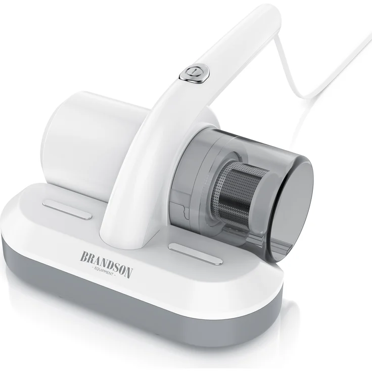 Brandson Milbensauger UV-C Handstaubsauger, 300W, vernichtet 93 % Milben, chemiefreie Reinigung, für Allergiker, weiß/grau