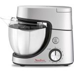 Moulinex Masterchef Gourmet Stand Mixer 4,6l, Küchenmaschine mit 1100 Watt Leistung, Edelstahl, Silber