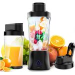 ibettertec Akku-Smoothie-Maker Entsafter, Tragbarer Mixer, kabellos, 700ml, Elektrische Saftpresse, 360,00 W, persönlicher Blender für Shakes, BPA-frei, auslaufsicher Deckel