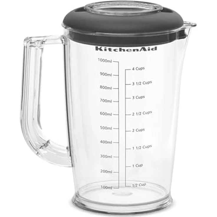 KitchenAid 5KHBV83EOB Stabmixer 2021, 180W, 1L Mixerkrug, inkl. Zerkleinerer, Schneebesenaufsatz, onyx schwarz – Bild 7