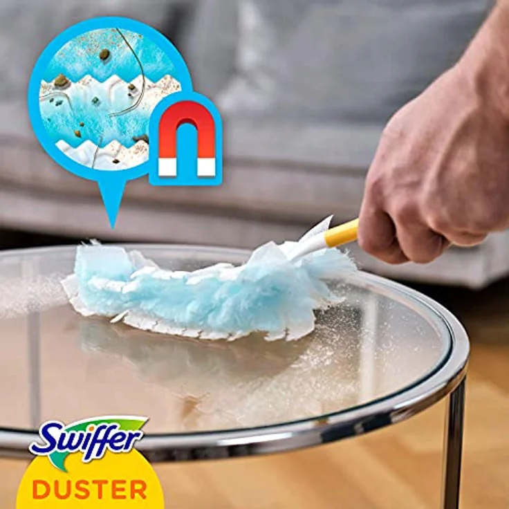 Swiffer Staubmagnet Starterset, (mit 1 Griff und 3 Tücher mit Febreze-Duft), 3 Stück – Bild 6