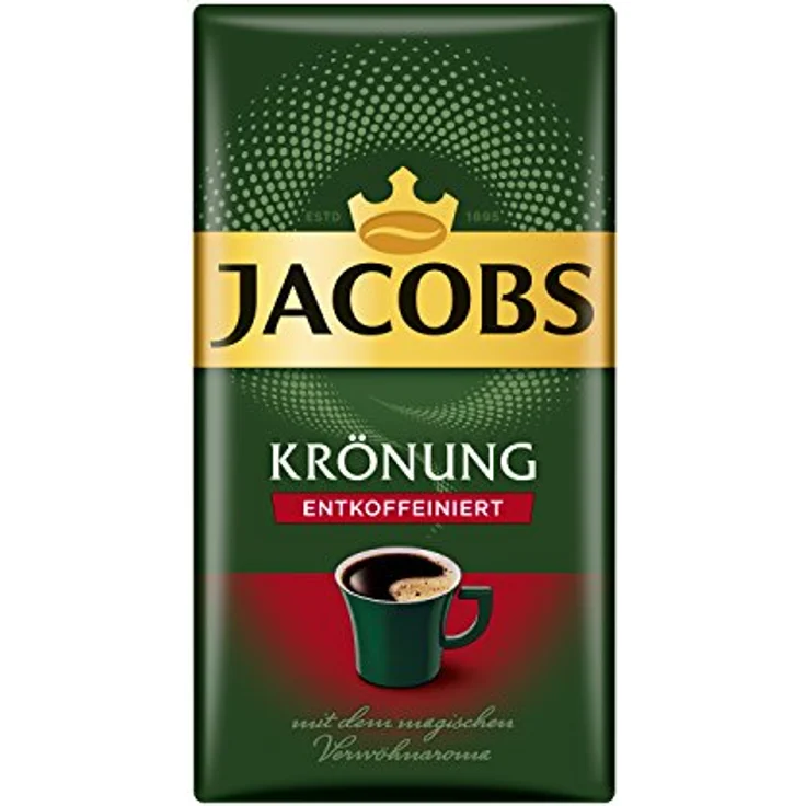 Jacobs Krönung Entkoffeiniert, gemahlener Röstkaffee, Filterkaffee, Kaffee, 500 g – Bild 2