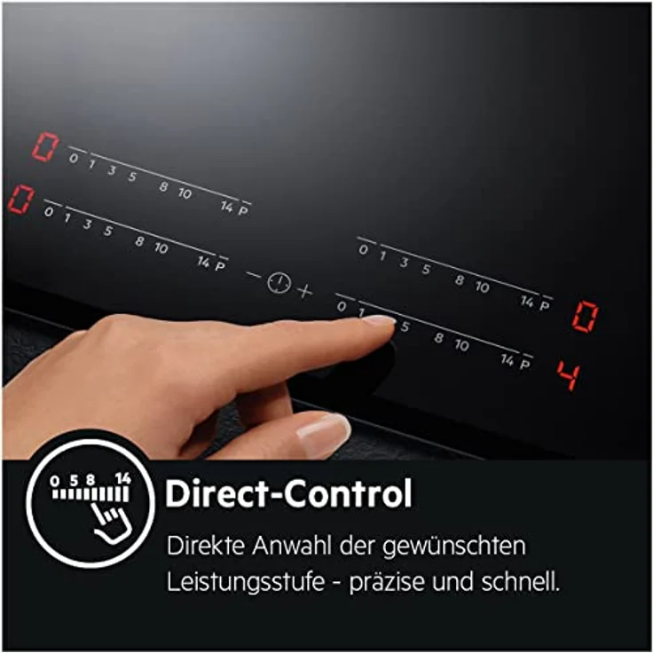 AEG IKS6443AXB Autarkes Induktionskochfeld, 60 cm mit Hob²Hood, 4 Kochzonen, Slider-Bedienung, Edelstahlrahmen, Powerfunktion und Kindersicherung – Bild 3