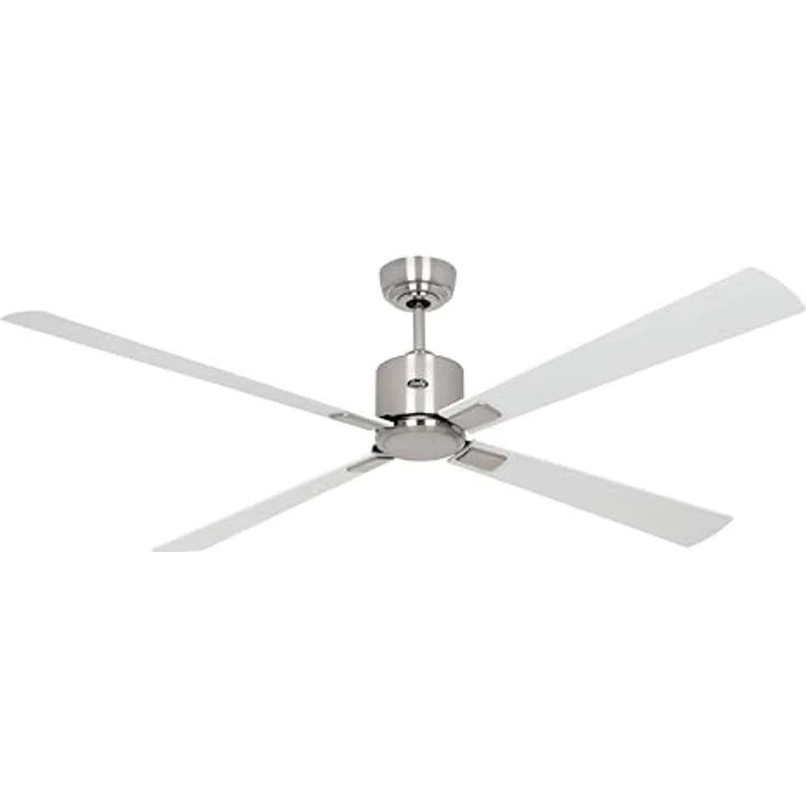 CasaFan ECO NEO III 152 BN-WE/LG, WiFi Deckenventilator mit Fernbedienung, Timer, Flügel in Weiß/Lichtgrau, Chrom (gebürstet) – Bild 1