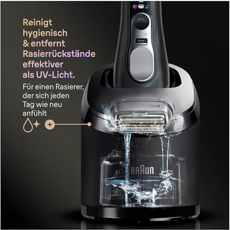 Braun Series 9 PRO+ Rasierapparat, 5 Scherelemente, wasserfest, 60 Minuten Akkulaufzeit, inkl. 6-in-1 SmartCare Center und Reiseetui – Bild 6