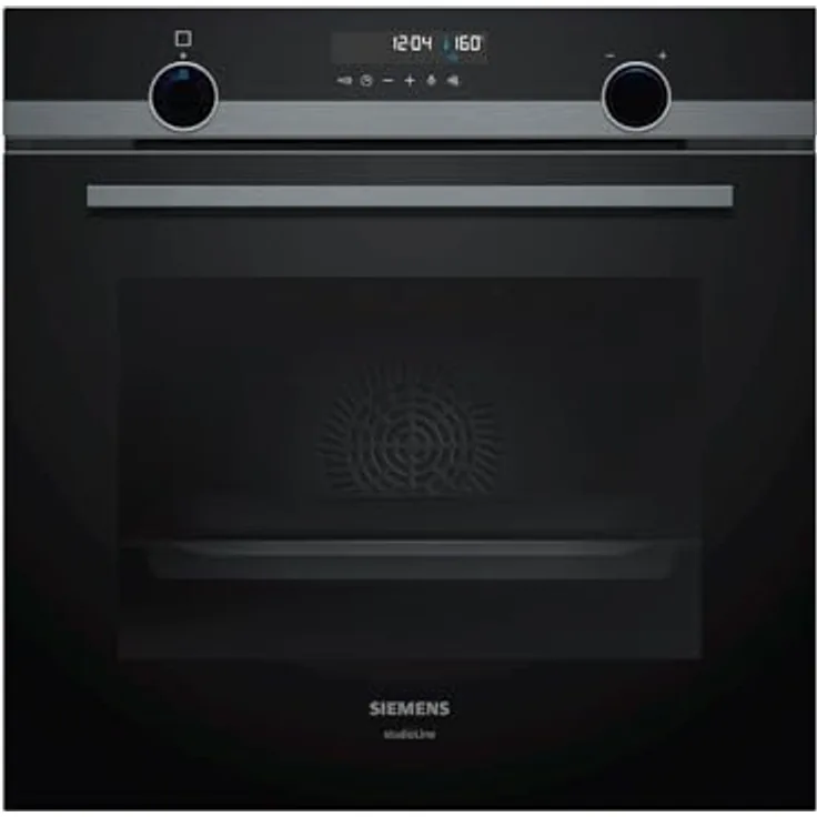 Siemens studioLine HB478GCB0S Pyrolyse Einbaubackofen blackSteel, 9 Backofenfunktionen, activeClean Selbstreinigungsautomatik, Bratenthermometer, lightControl