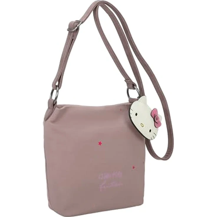 Fritzi aus Preußen Umhängetasche Hello Kitty fritzi Cross Sky Stars, Nylon - Süße Umhängetasche mit Hello Kitty Anhänger, verstellbarem Umhänge Riemen – Bild 4