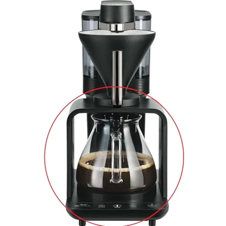 Melitta Ersatzkanne EPOS/EPOUR, Borosilikat-Glaskanne für Filterkaffeemaschinen, transparent, 1.0L – Bild 2