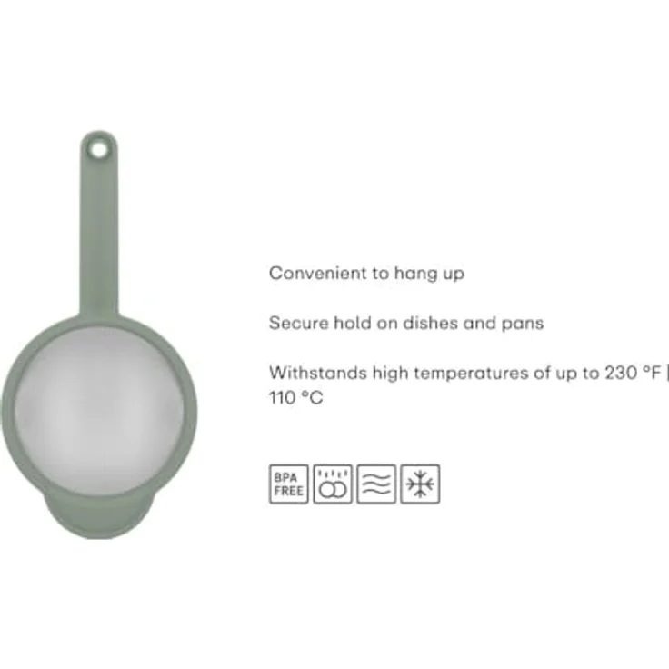 Mepal Seiher, Küchensieb mit feinem Gitter, Durchmesser 167 mm, ideal zum Feinsieben von Mehl und Passieren von Suppen – Bild 3