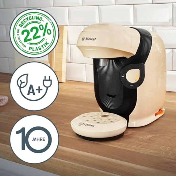 Bosch TAS117E Tassimo-Kapselmaschine, Getränkevielfalt, INTELLIBREW-Technologie, kompakt, erhältlich in vielen attraktiven Farben – Bild 4
