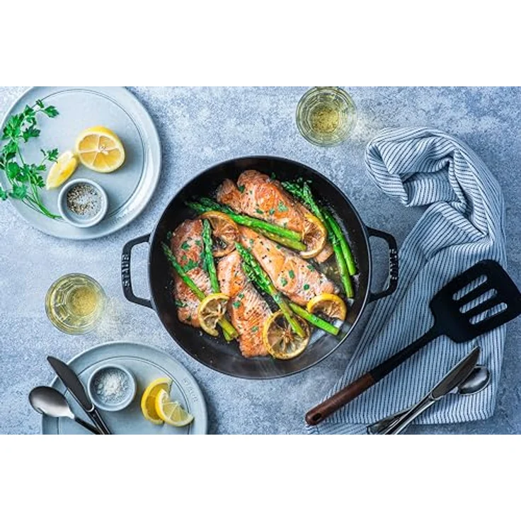 Staub Bräter mit Chistera, Induktionsgeeignet, Gusseisen, Dunkelblau, 24 cm, 1 Einheiten – Bild 3