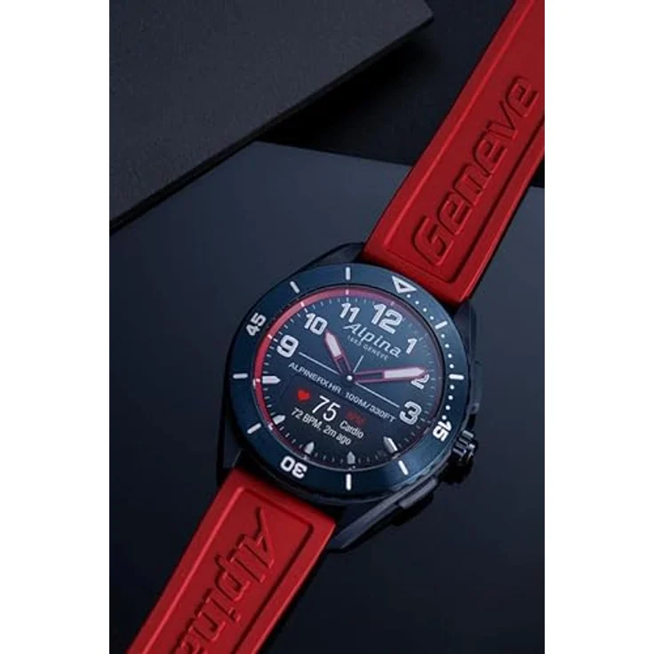 Alpina Herren Analog-Digital Quarz Uhr mit Gummi Armband AL-284LNRW5NAQ6 – Bild 3