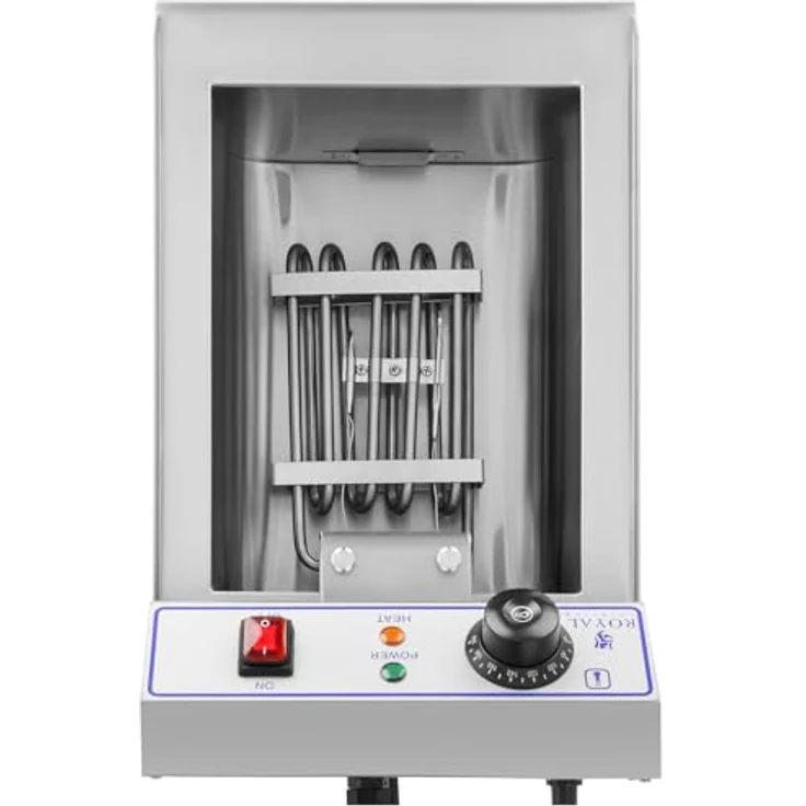 Royal Catering Fritteuse 10 L Edelstahl Kaltzone mit Ablasshahn Gastronomie, 3200 W - Profi Elektro-Fritteuse mit 10 l Kapazität, 3200 W, Edelstahl – Bild 5