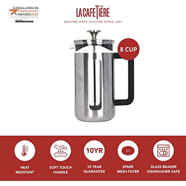 La Cafetière Pisa Cafetière 8 Tassen, silberfarben – Bild 2