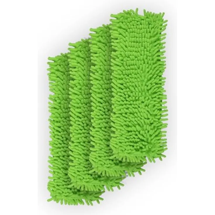Bestlivings Ersatzbezug Grün für Bodenwischer (4er Pack) - 40cm - Chenille Wischbezug, für alle gängigen Klapphalter - Bezug für alle Bodenarten