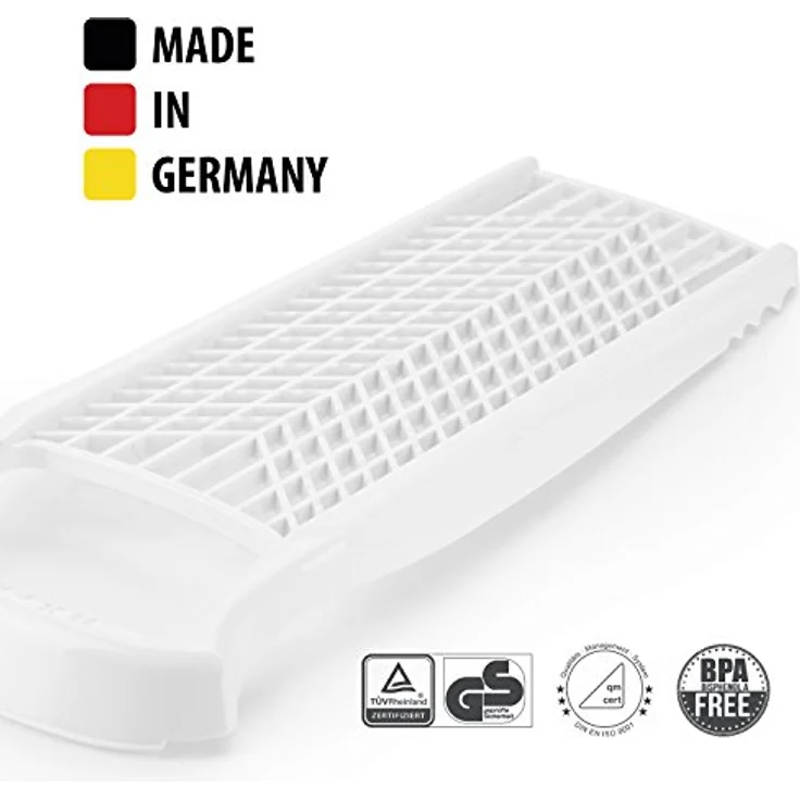 Börner Reibe PowerLine (Fein & Grob) • Küchenreibe für Gemüse, Obst und Käse • Gemüsereibe beidseitig verwendbar • Gemüsehobel • Käsereibe • Küchenhobel (Weiß) – Bild 4