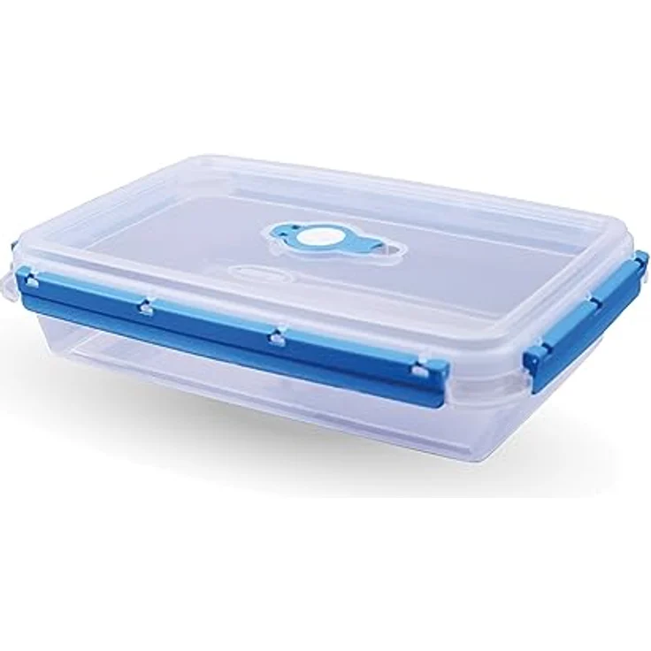 Tontarelli Vorratsdose für Lebensmittel (2000 ml) - Blau - Frischhaltedosen Brotdose, BPA-Frei luftdicht – Bild 1