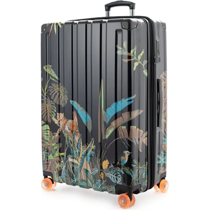 Hauptstadtkoffer Q-Damm, Großer Hartschalenkoffer 78cm, 133 Liter, TSA, 4 Rollen, Volumenerweiterung, Design Leopard – Bild 1