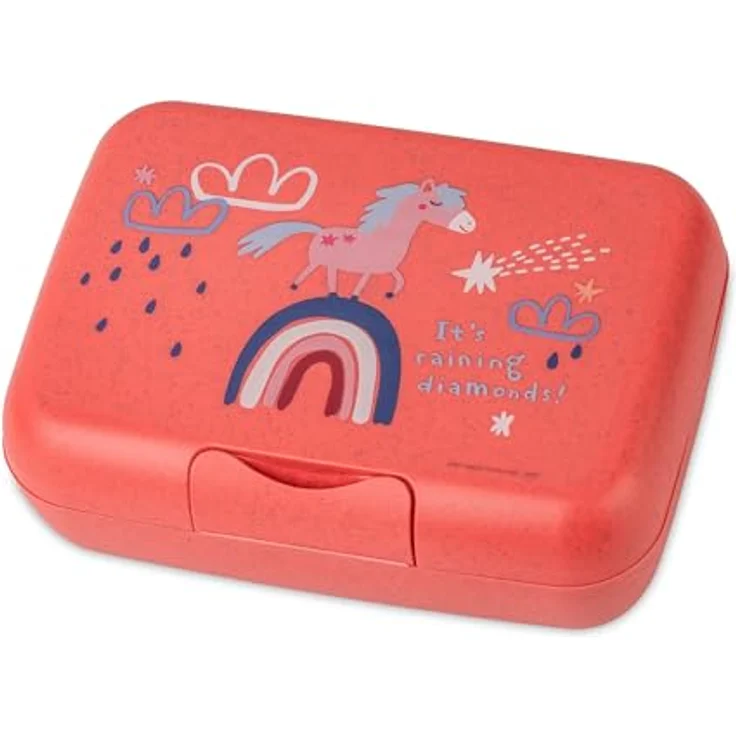 KOZIOL Lunchbox Candy L Dreams, Biozirkukärer Kunststoff, mit Trennschale in Organic Red – Bild 2