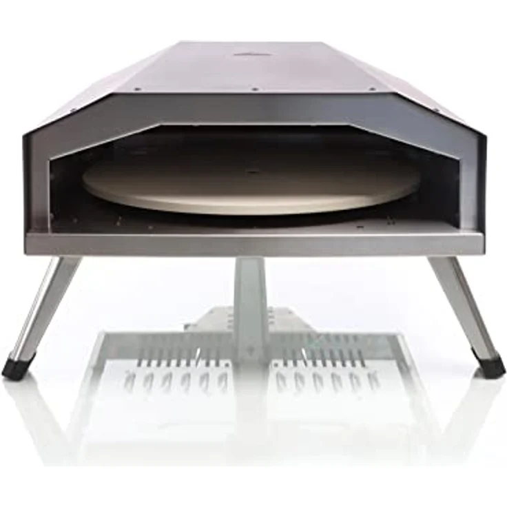 Toboli Gas Pizzaofen mit Pizzastein Ø330mm mit Drehfunktion, tragbar für Garten und Outdoor, Edelstahl 430 – Bild 3