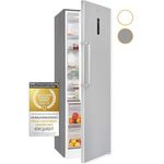 Exquisit Vollraumkühlschrank KS360-V-HE-040D inoxlook | Kühlschrank ohne Gefrierfach freistehend 359 L Volumen | NoFrost | Vollraumkühlschrank ohne Gefrierfach