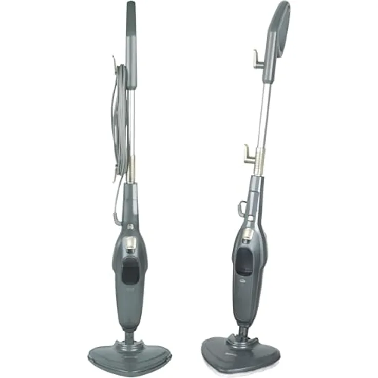 Beldray Clean & Refresh Dampfreiniger BEL01986VDE, 1300W mit Dreieck-Präzisionskopf, chemikalienfreie Reinigung, 350ml Wassertank, geeignet für Holz, Laminat, Teppiche