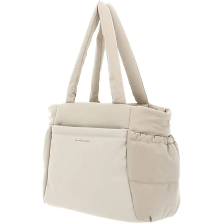 Kapten & Son Hellvi Cloud, Umhängetasche aus recyceltem PET, wasserabweisend, beige, für 13 Zoll Laptops – Bild 2