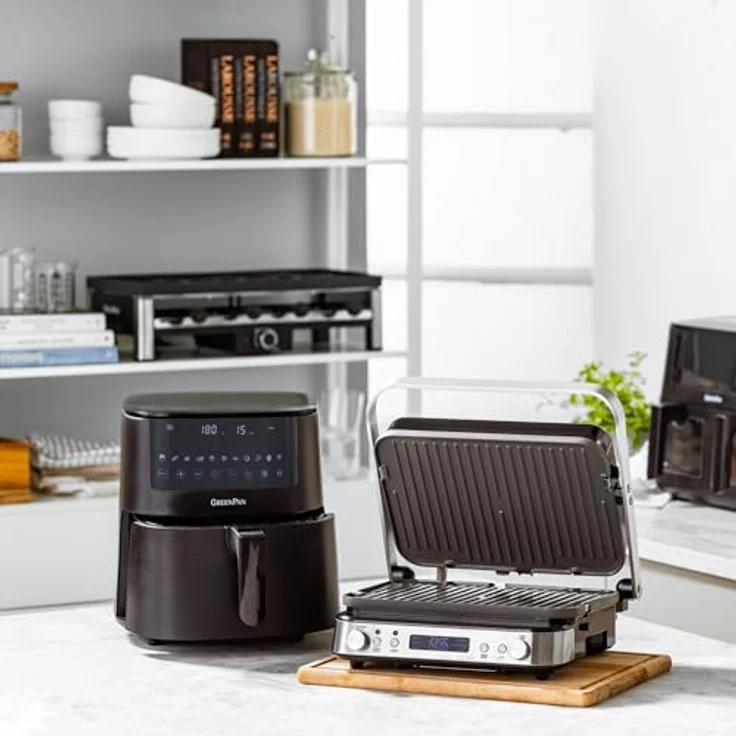 GREENPAN Heißluftfritteuse Bistro XL, 7,2L Volumen, Digitales LED-Display, Schwarz – Bild 7