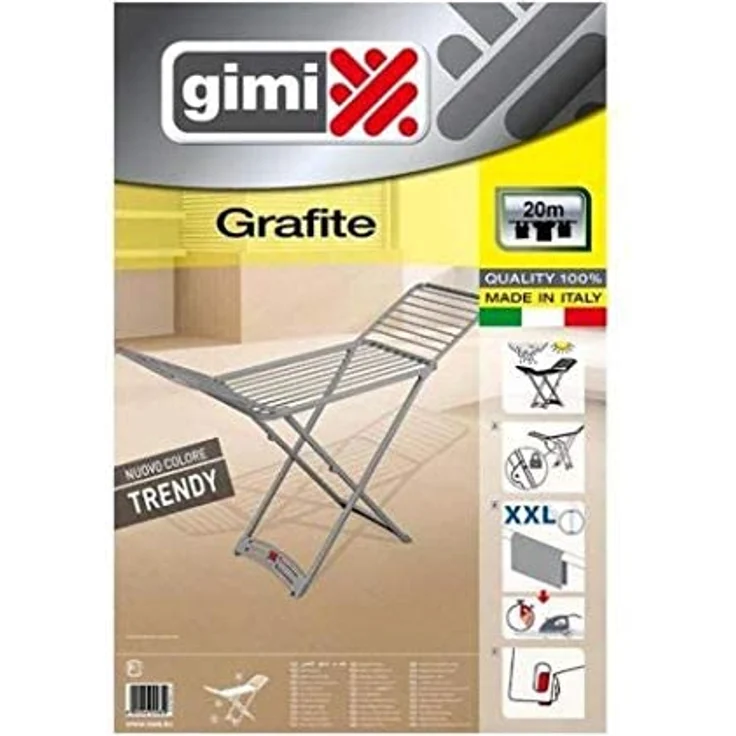 Gimi - Grafit Wäscheständer, x-Legs, Harz, grau – Bild 3