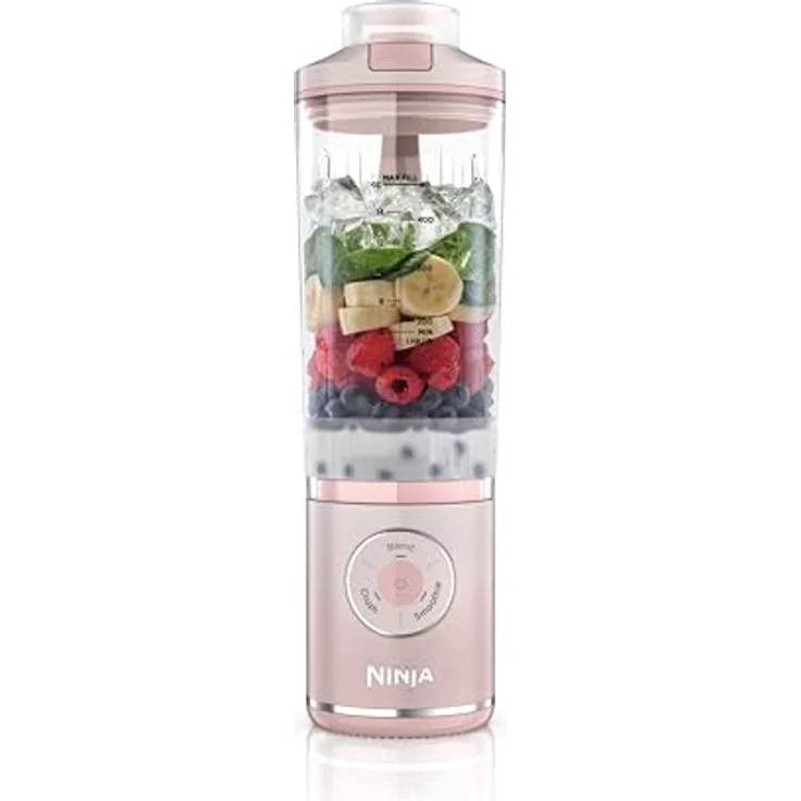 Ninja Frullatore Portatile Blast Max, Tragbarer Standmixer mit 570 ml Mixbecher, Pink, Wiederaufladbares Akkusystem, Auslaufsicheres Design – Bild 1