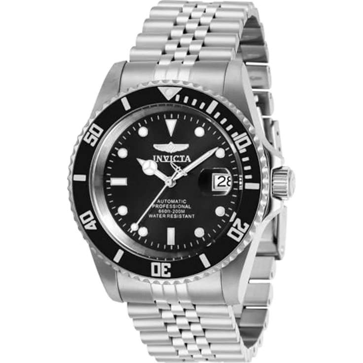 Invicta Pro Diver 29178, Edelstahl Herren Automatikuhr 42mm mit schwarzem Zifferblatt, 20 bar wasserdicht – Bild 1