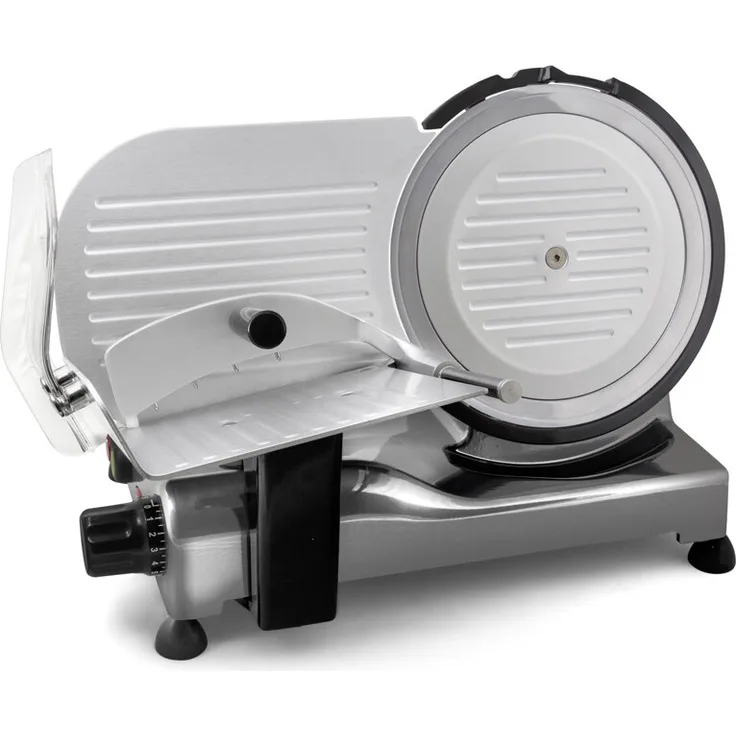 Reber TA22 Elektro-Schneidemaschine, 140 W, 220 mm Klinge aus gehärtetem Stahl, grau Aluminium