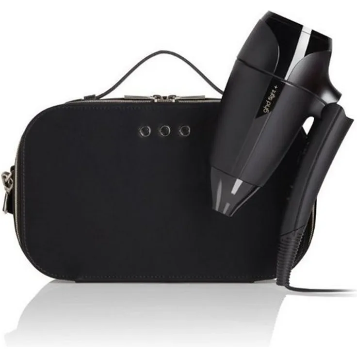GHD ghd Flight+ Travel Hairdryer, leichter und leistungsstarker Haartrockner mit klappbarem Griff, Schwarz