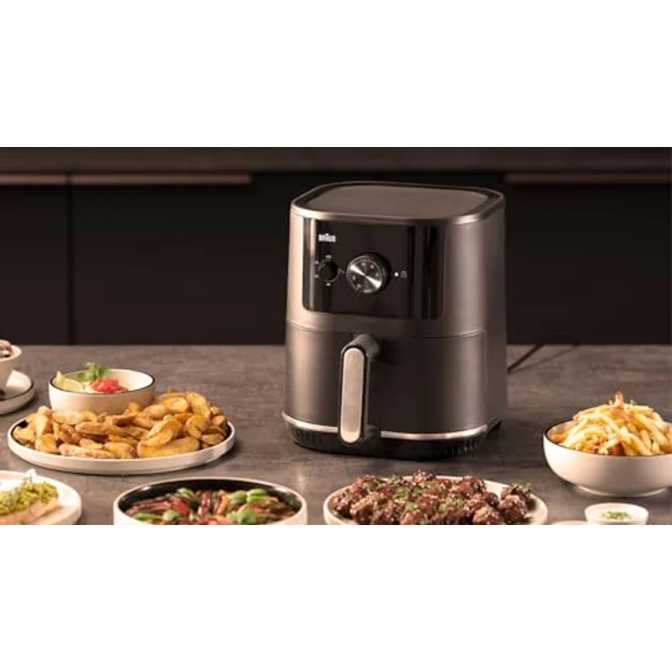 Braun Heißluftfritteuse HF3000 Airfryer Manuell - 1500 W, schwarz, RealAir-Technologie, Einstellbare Temperatur – Bild 7