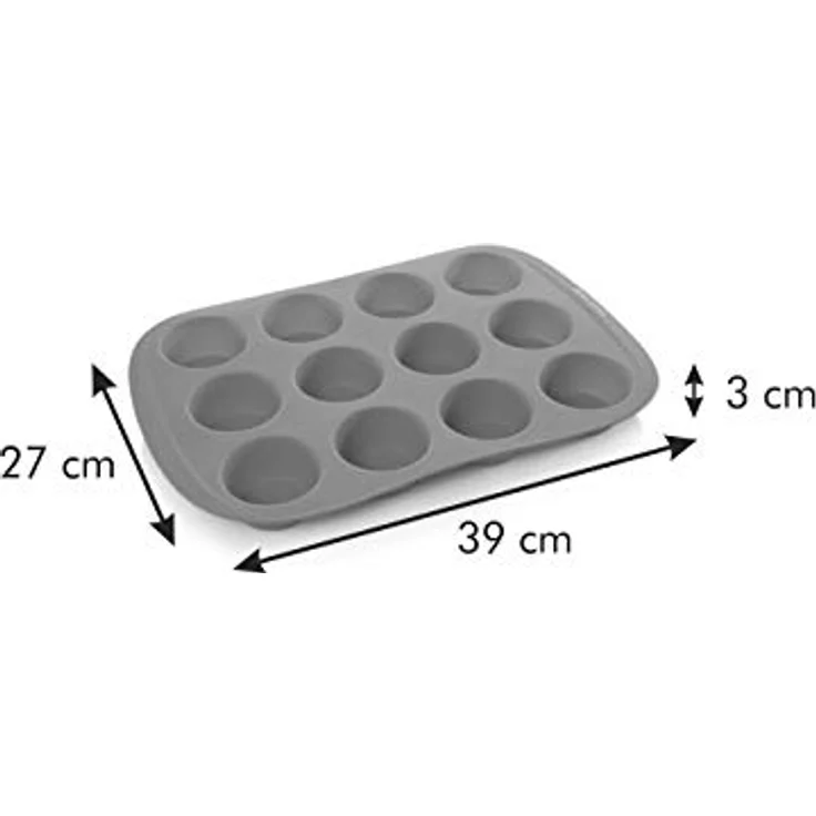 Tescoma Backform DELÍCIA für 12 Muffins, hochwertige Silikonform, flexibel, rot – Bild 3