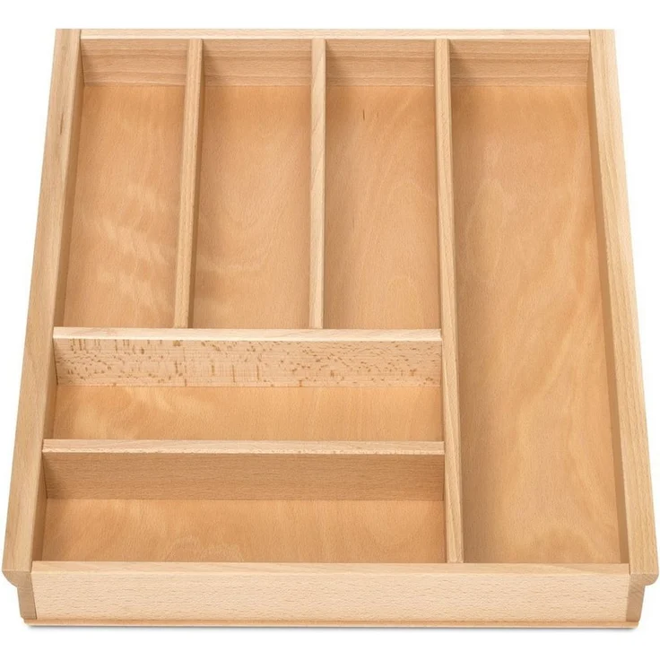 SO-TECH® Besteckeinsatz ORGA-BOX® III Buche für Korpusbreiten 500 - 1000 mm, in Nobilia ab 2013 - Langlebiger Besteckeinsatz aus Buchenholz, passend für Nobilia Küchen ab 2013 – Bild 1