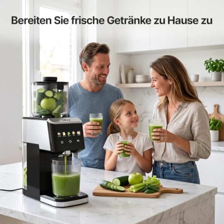 Olvy Slow Juicer JS8303S, 150W Entsafter für Obst & Gemüse mit 5 Programmen, Eiscreme-Funktion, Rückwärtsfunktion, BPA-frei – Bild 9