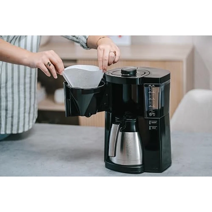 Melitta Look - Filterkaffeemaschine mit Thermkanne und Entkalkungsprogramm, schwarz – Bild 3