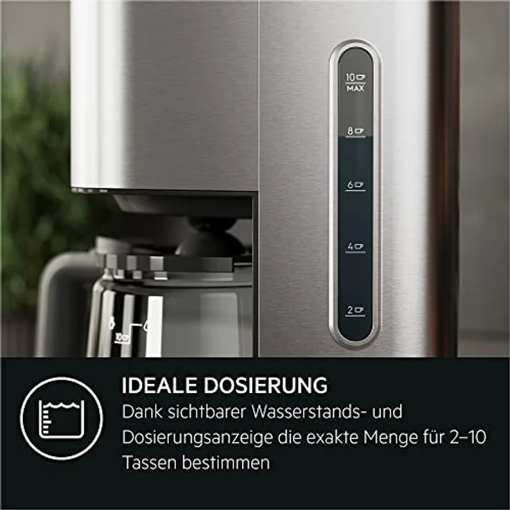 AEG Kaffeemaschine CM5-1-6ST Deli 5 / 1,5 l / programmierbarer Timer / Warmhaltefunktion / Sicherheitsabschaltung / Wasserstandsanzeige / Ideale Mengendosierung / Anti-Tropf-Funktion / Edelstahl – Bild 3