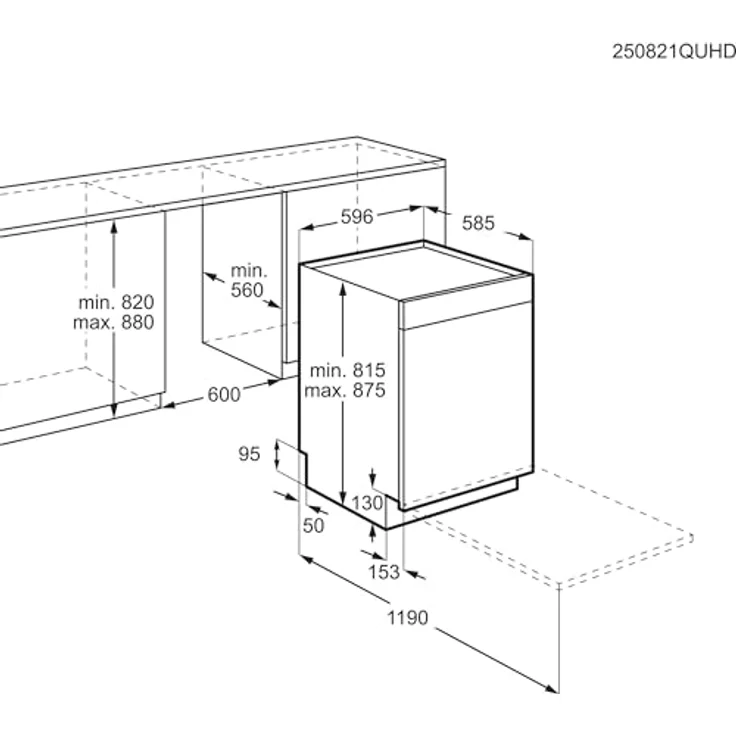AEG GU7200A1SCM 7000 Geschirrspüler, unterbaufähig, 596 mm breit, 44 dB (A), AquaSave, EasyFlex Körbe, AirDry Trocknungssystem – Bild 14