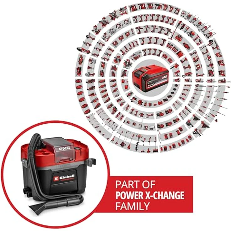 Einhell Professional TP-VC 18/10 Li BL L-Solo, Akku-Nass-/Trockensauger mit 10l Staubklasse L, bürstenlosem Motor und 2 Saugmodi – Bild 2