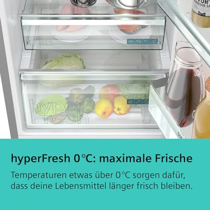 Siemens KG39NAIAU Kühl-Gefrierkombination A, hyperFresh 0°C, Total NoFrost, 29 dB, Energieeffizienzklasse A – Bild 7